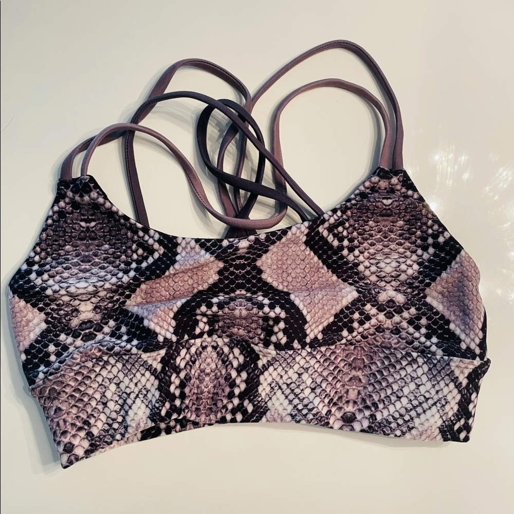 Snakeskin Pattern Sports Bra